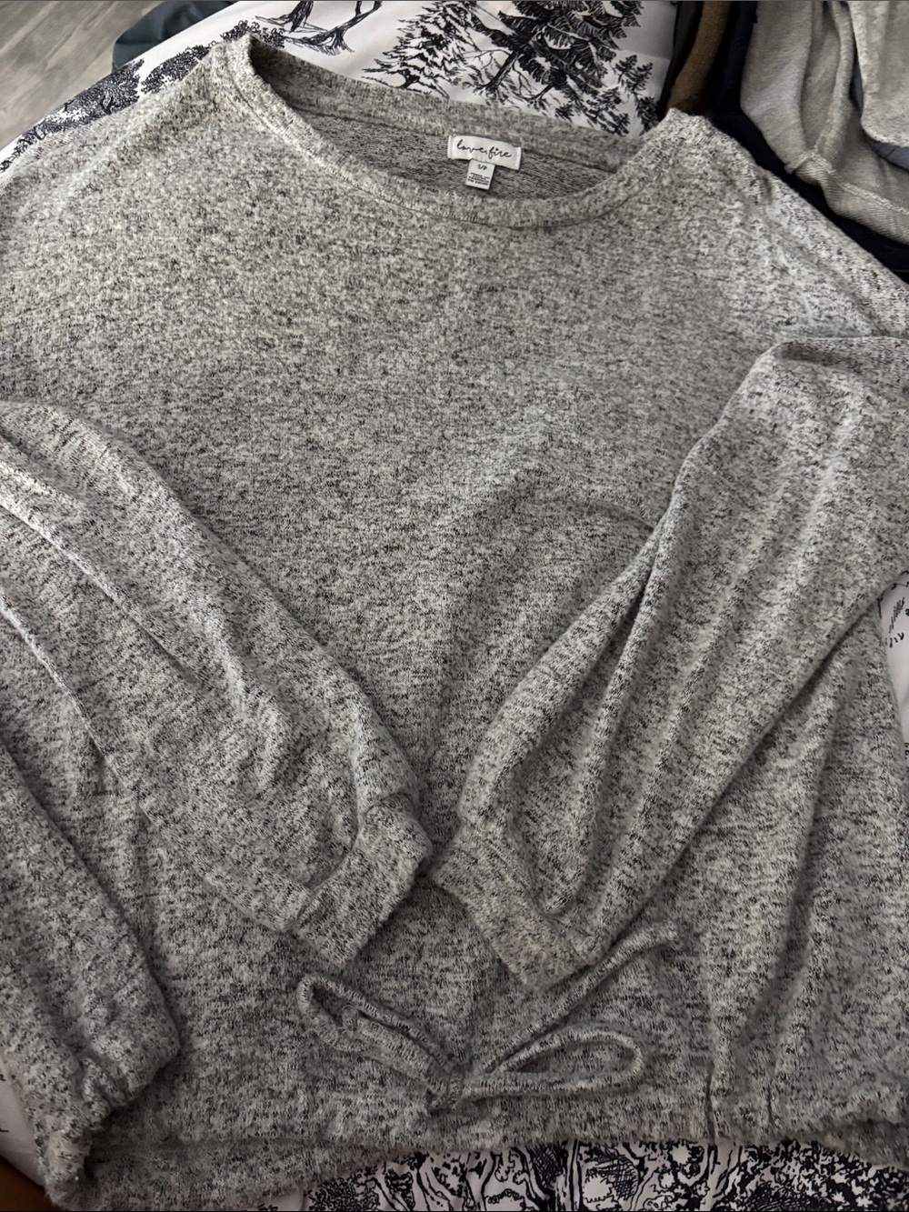 Cozy Heather Gray Crewneck Sweater by Lush